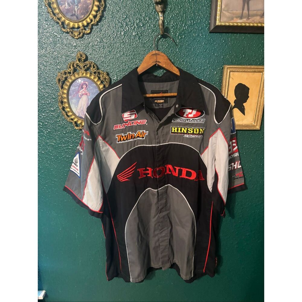 Vintage Honda Racing HRC Pit Crew Shirt Mens XL